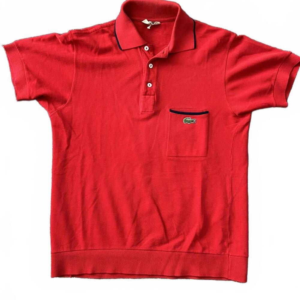 Lacoste Red Polo Shirt with Chest Pocket